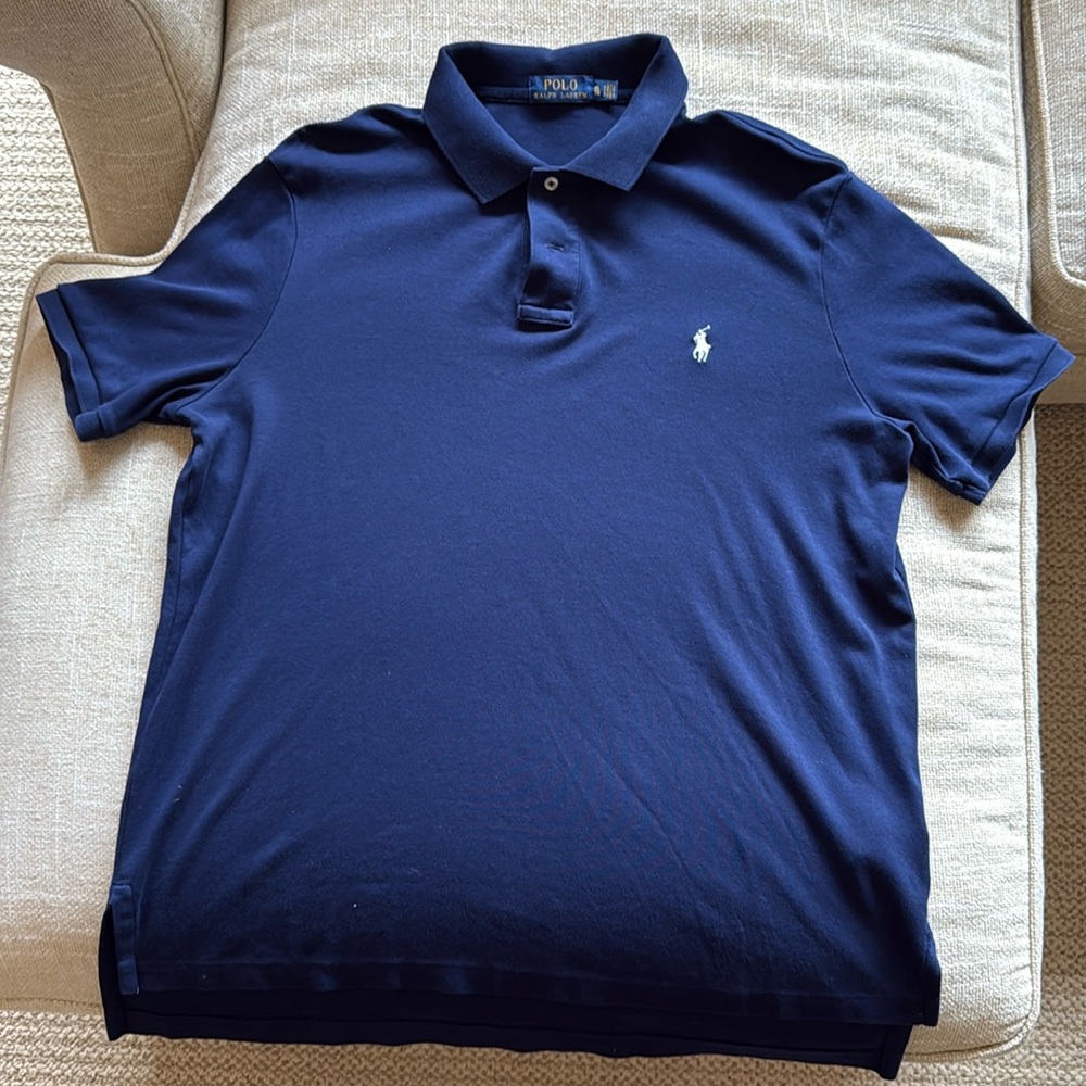 Navy Blue Polo Ralph Lauren golf shirt.